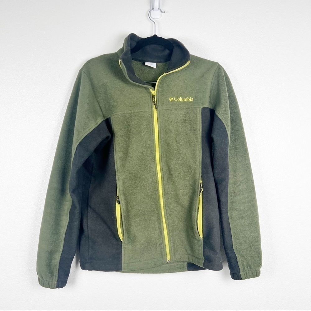 Columbia Full‎ Zip Fleece Jacket Green Sz S